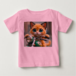 ネコおもしろい ベビーTシャツ