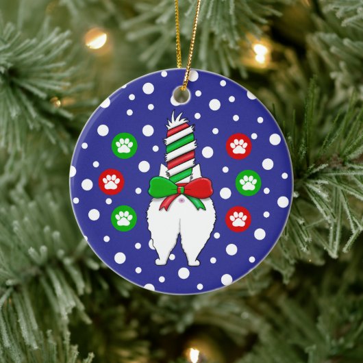 ネコお尻クリスマス セラミックオーナメント (ツリー)