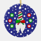 ネコお尻クリスマス セラミックオーナメント (正面)