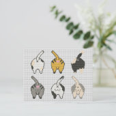 ネコお尻クロステッチ シーズンポストカード (スタンド正面)