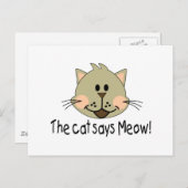 ネコがニャー ポストカード (正面/裏面)