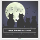 ネコが月明かりの中で動く。ステッカー シール (シート)