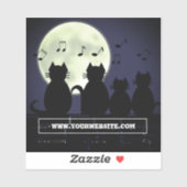 ネコが月明かりの中で動く。ステッカー シール (シート)