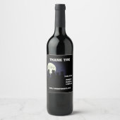 ネコが月明かりの中で動く。パーソナライズ ワインラベル (正面)