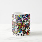 ネコだらけ ネコ愛ギフト コーヒーマグカップ (中央)