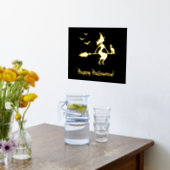 ネコとこうもりハッピーハローウィン 箔ポスター (レイダウン (キッチン))