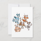 ネコとイヌが降ってくる招待状 招待状 (正面)