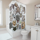 ネコとイヌ シャワーカーテン (インサイチュ)