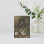 ネコとウサギ 名刺 (スタンド正面)