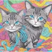 ネコとウール シール (正面)