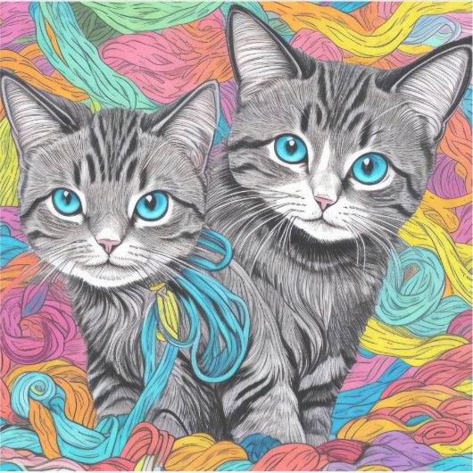 ネコとウール シール (正面)