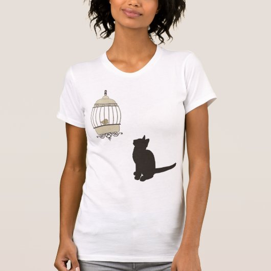 ネコとカバノキ Tシャツ (正面)