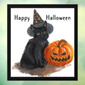 ネコとカボチャの窓が引っ掛かる ウィンドウサイン (シート3)