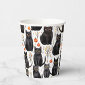 ネコとカボチャカスタムの紙カップ 紙コップ (左)