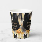 ネコとカボチャカスタムの紙カップ 紙コップ (右)