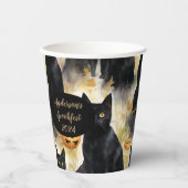 ネコとカボチャカスタムの紙カップ 紙コップ (正面)