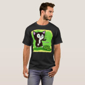 ネコとキュウリ Tシャツ (正面フル)