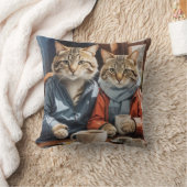 ネコとコーヒー クッション (ブランケット)