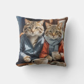 ネコとコーヒー クッション (正面)