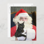 ネコとサンタクロース シーズンポストカード (正面/裏面)