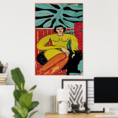 ネコとシダのポスターを持つナンシー ポスター (ホームオフィス)