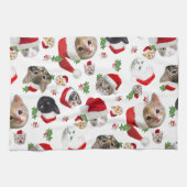 ネコとネズミのクリスマス キッチンタオル (横)