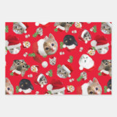 ネコとネズミのクリスマス ラッピングペーパーシート (正面3)