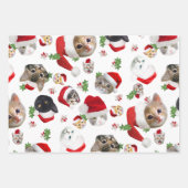 ネコとネズミのクリスマス ラッピングペーパーシート (正面)