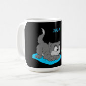 ネコとネズミ –  コーヒーマグカップ (正面左)