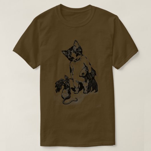 ネコとネズミ Tシャツ (デザイン正面)