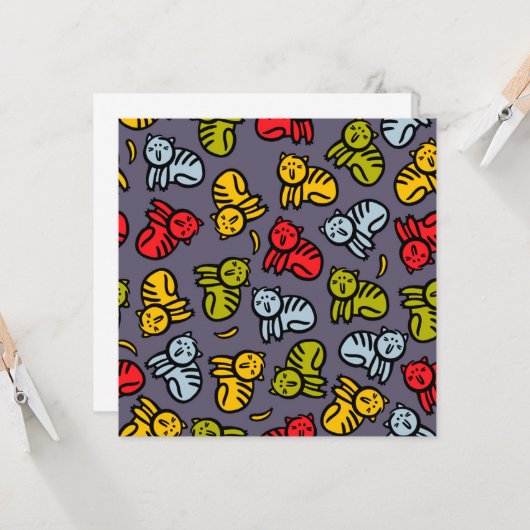 ネコとバナナ カード (正面/裏面インサイチュ)