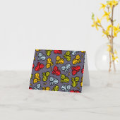 ネコとバナナ カード (黄色い花)