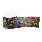 ネコとバナナ サテンリボン (リール)