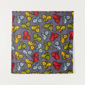 ネコとバナナ タペストリー (正面(横))