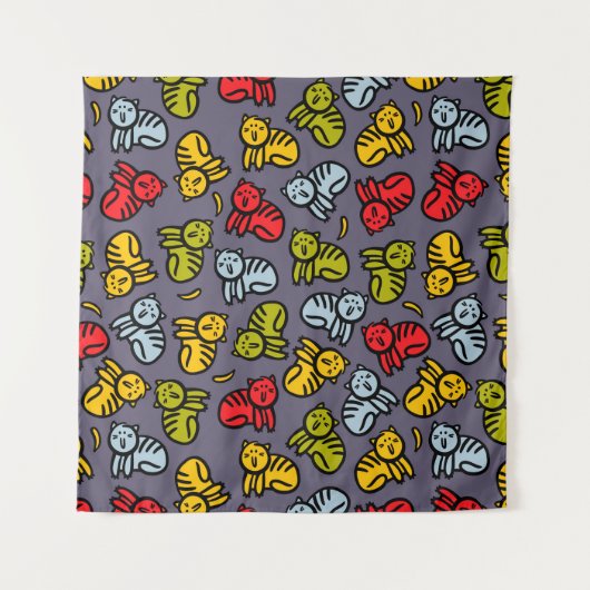 ネコとバナナ タペストリー (正面)