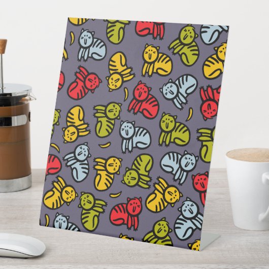 ネコとバナナ 台座サイン (インサイチュ)