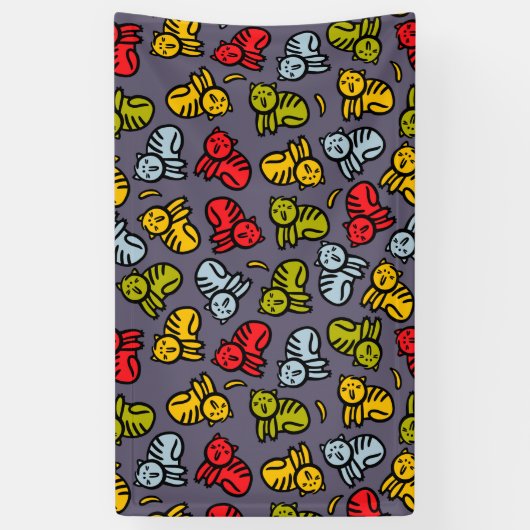 ネコとバナナ 横断幕 (縦)