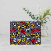 ネコとバナナ 箔招待状ポストカード (立ち正面)