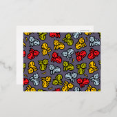 ネコとバナナ 箔招待状ポストカード (正面/裏面)