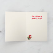 ネコとバラ50番誕生日 カード (内部)