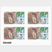 ネコとビー 長方形シール (シート)