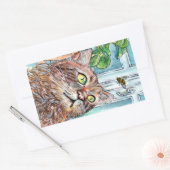 ネコとビー 長方形シール (封筒)