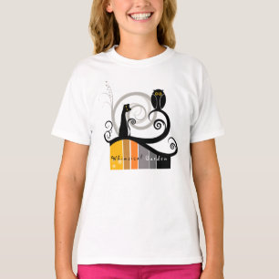 ネコとフクロウ Tシャツ