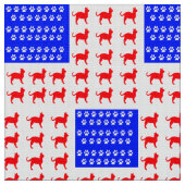 ネコとポーフラッグ ファブリック (クローズアップ)