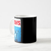 ネコとマウスの上を歩く コーヒーマグカップ (正面左)
