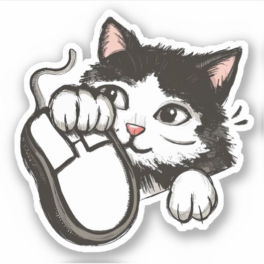 ネコとマウス シール (正面)