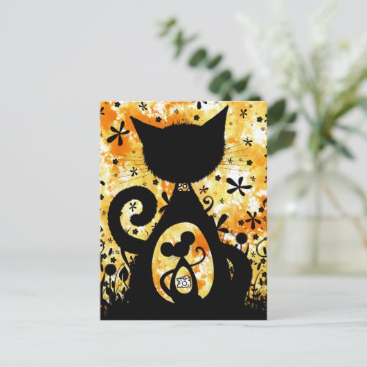 ネコとマウス ポストカード (スタンド正面)