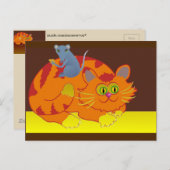 ネコとマウス ポストカード (正面/裏面)