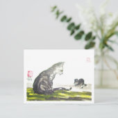 ネコとマウス No.26 * ネコアートポストカード * C ポストカード (スタンド正面)