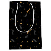 ネコとムーンフェイズ抱き枕 ミディアムペーパーバッグ (正面)